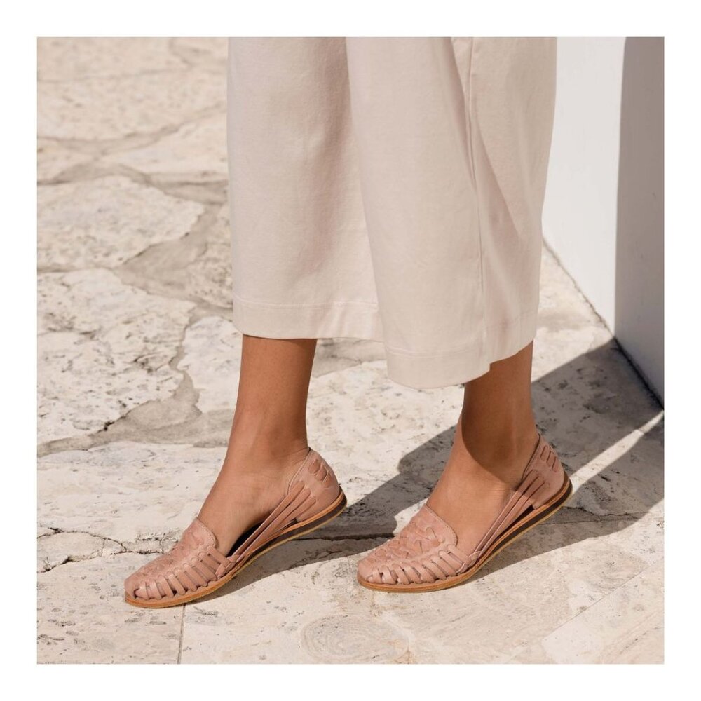 Nisolo Women's Huarache Sandal in Desert Rose, sz 9.5